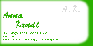 anna kandl business card